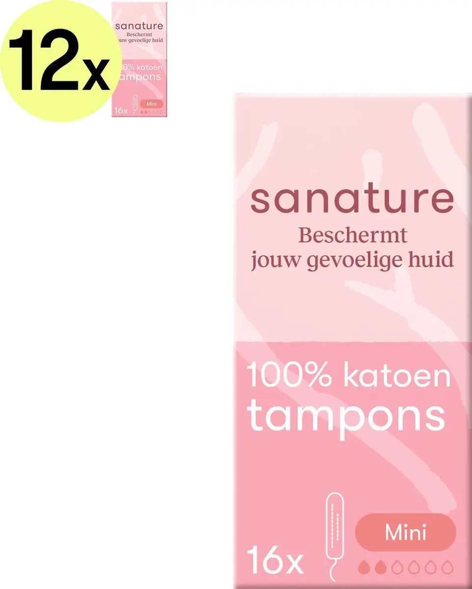 Sanature Tampons Mini 192 Stuks