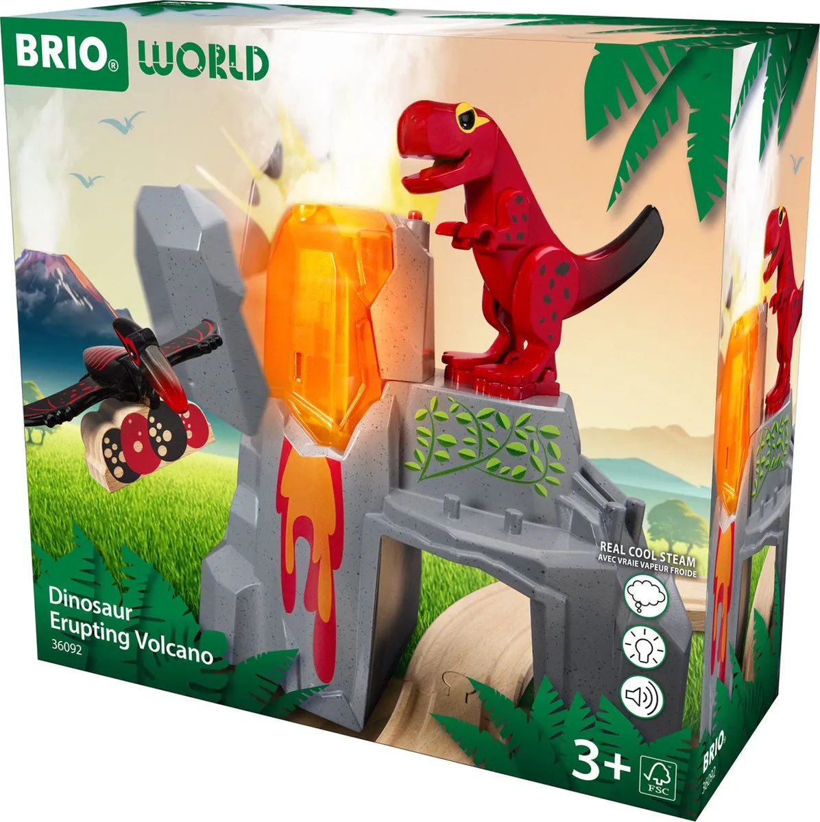 Ravensburger BRIO World Dinosaurussen Vulkaanuitbarsting Set