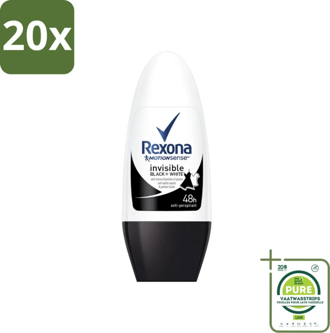 Rexona Invisible Black & White Deo Roller 50ml