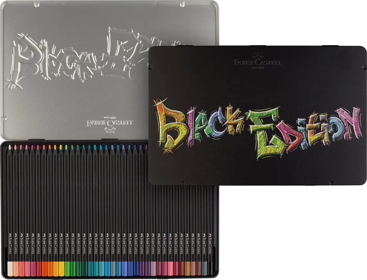 Faber-Castell FC-116437 Kleurpotloden 36 Stuks - Black Edition