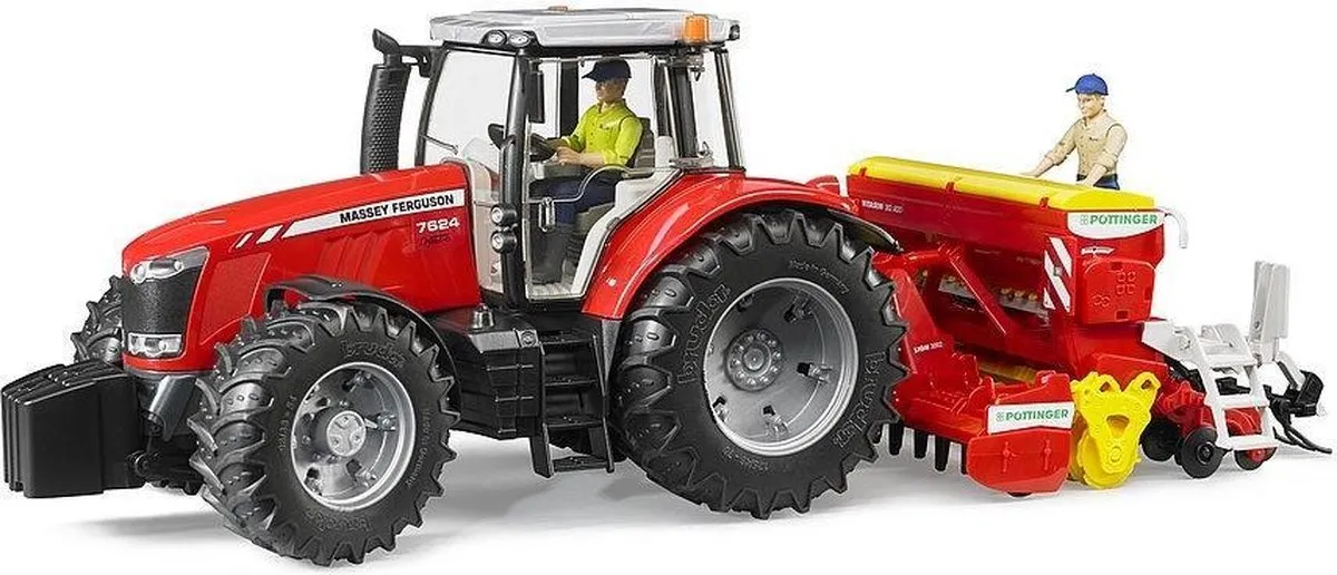 Bruder Massey Ferguson 7624 Tractor 3046 - Rood/Zwart