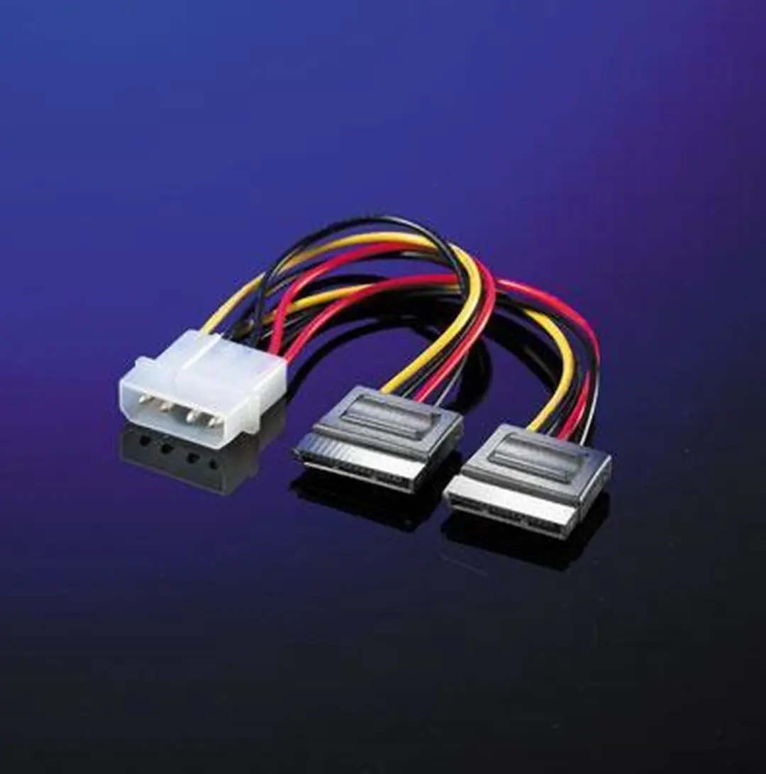 Roline Y-Adapterkabel 4-polig HDD/SATA - Meerkleurig