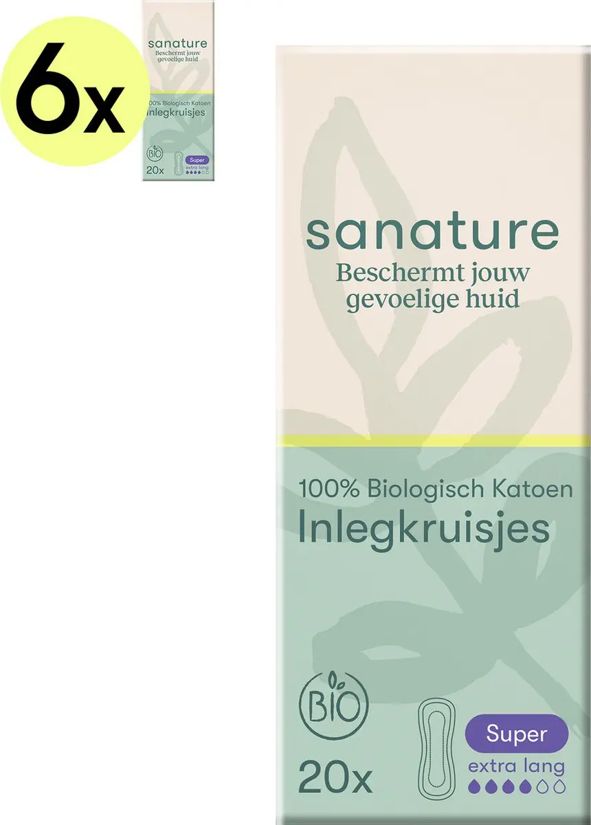 Sanature Bio Super Inlegkruisjes 120 Stuks