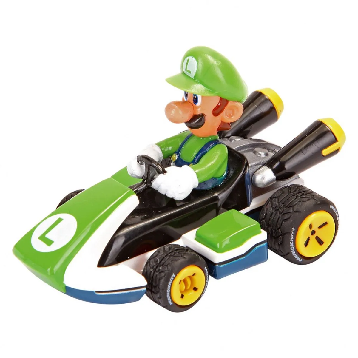 Carrera Mario Kart Luigi Pull Back Auto 1:43
