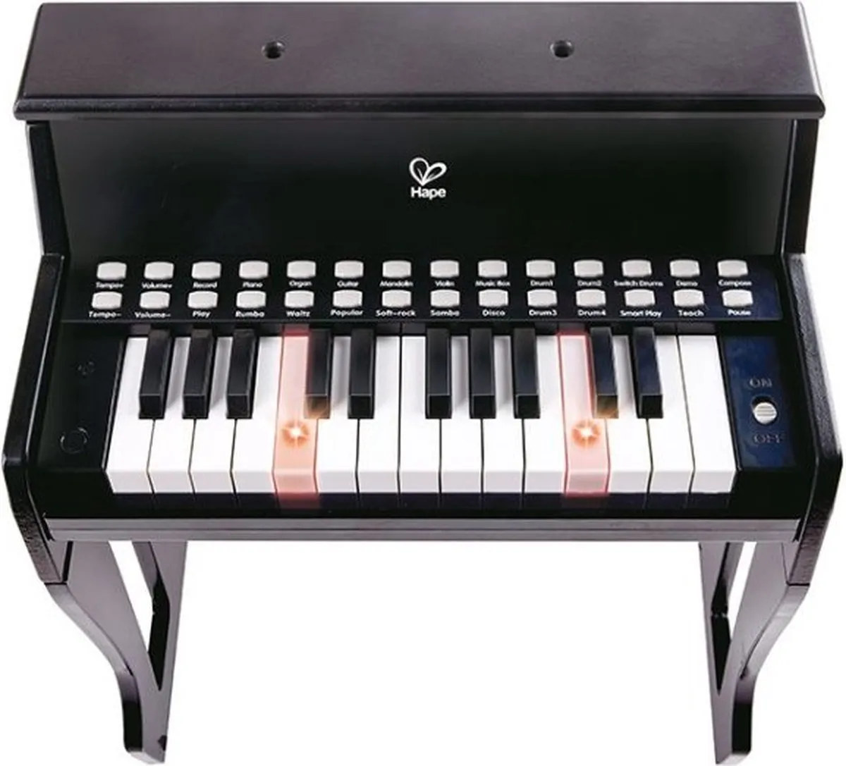 Hape Leuchttasten-Piano met Krukje - 4x AA - Multicolor - afbeelding 6 van 6