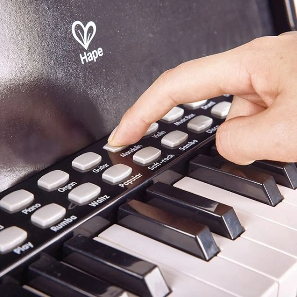 Hape Leuchttasten-Piano met Krukje - 4x AA - Multicolor