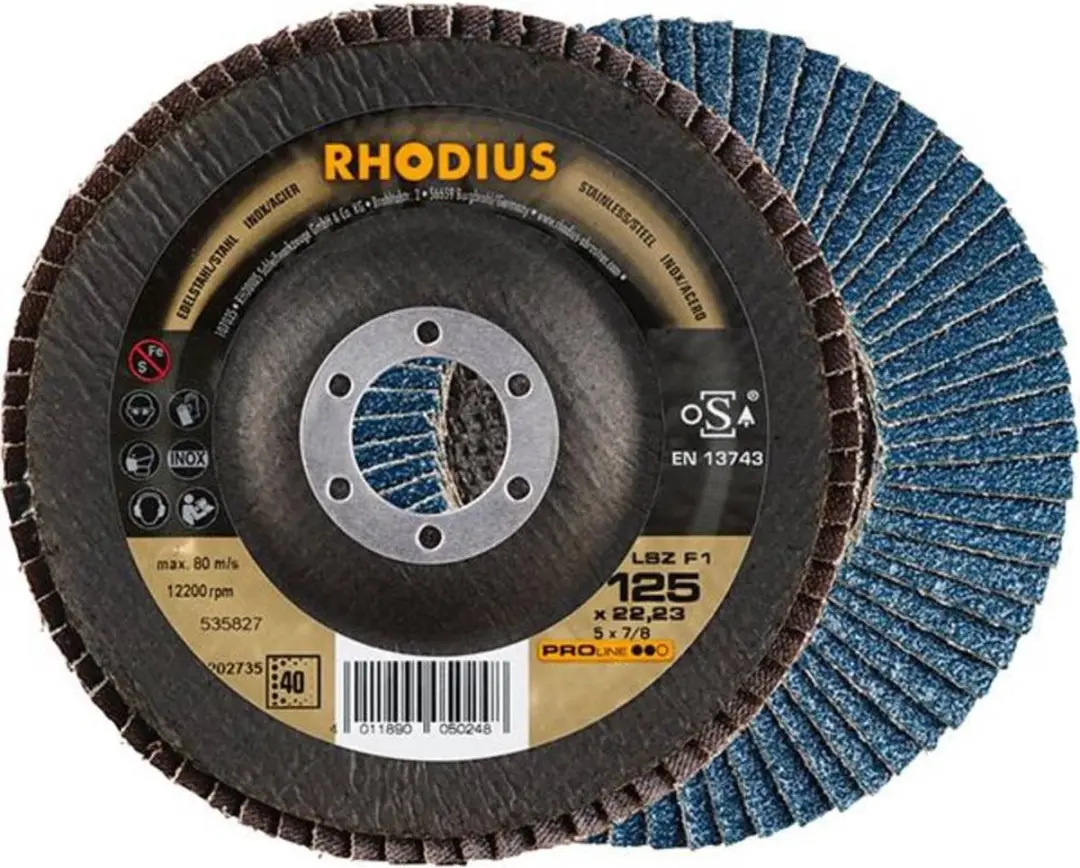 Rhodius PROline II 202735 Lamellenslijpschijf 125x22,23mm K40 Ferro
