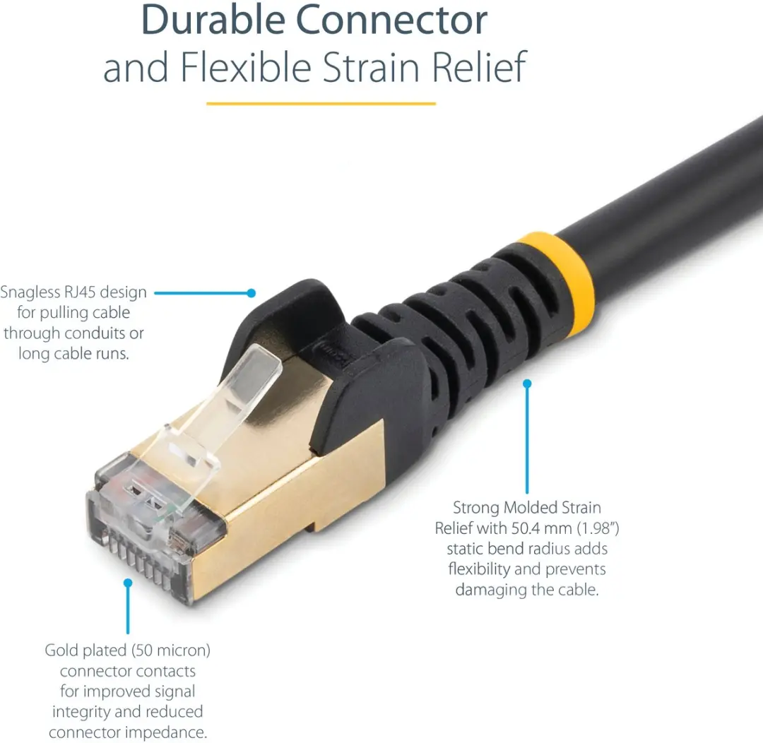 Startech 7m CAT6a Ethernetkabel 10Gb - Zwart