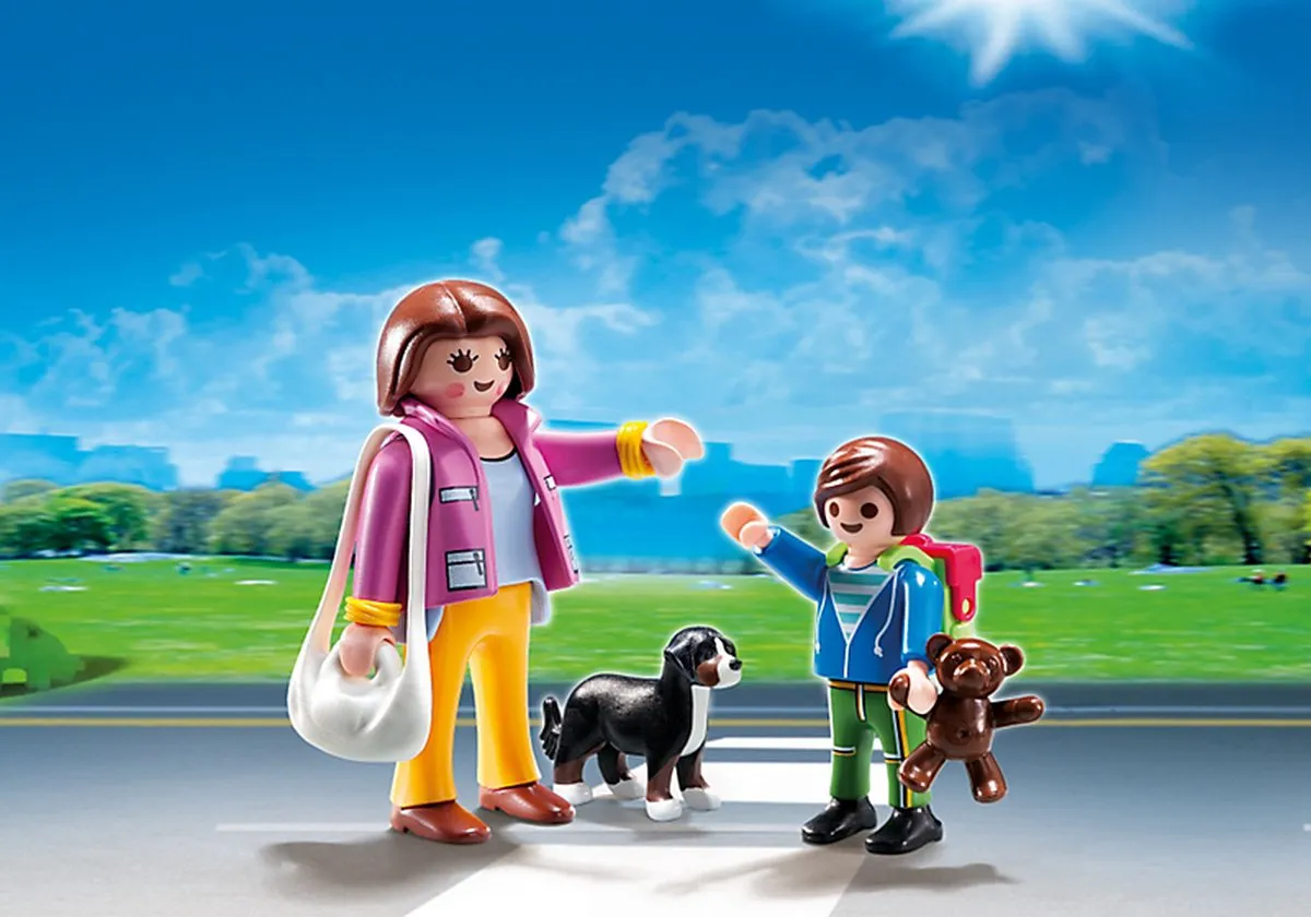 Playmobil DuoPack Mama met Scholier 5513 - Meerkleurig - afbeelding 2 van 2