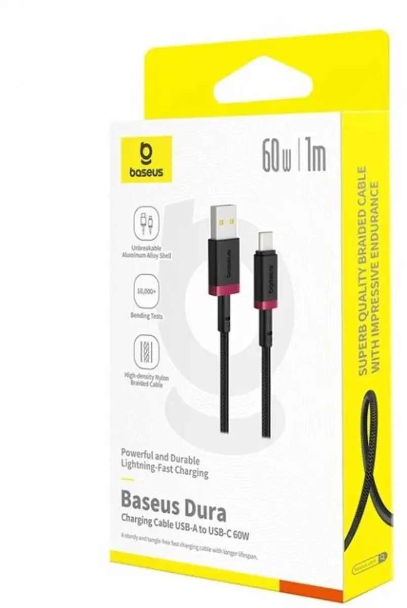 Baseus P10377802U01-01 USB-C Kabel 1m - 60W - Zwart