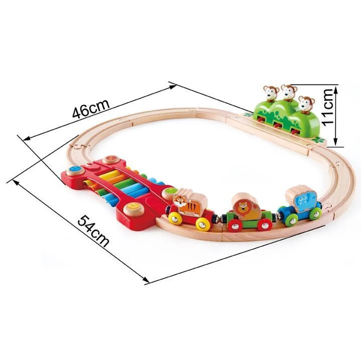 Hape Muzikale Aapjes Spoorweg E3825 - Veelkleurig - afbeelding 6 van 6