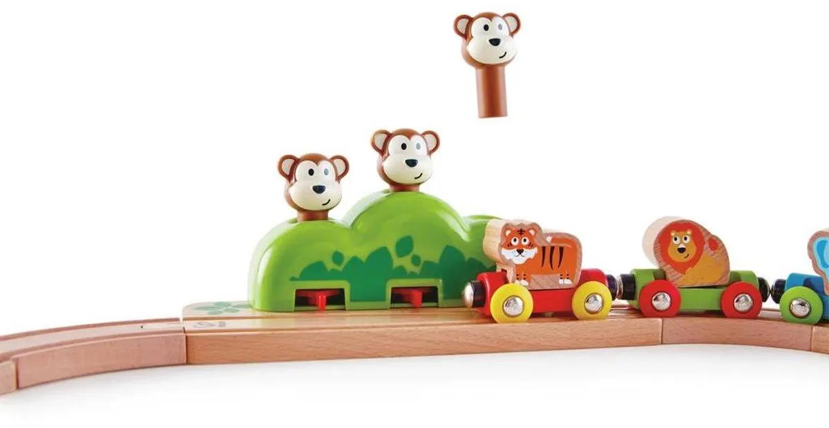 Hape Muzikale Aapjes Spoorweg E3825 - Veelkleurig