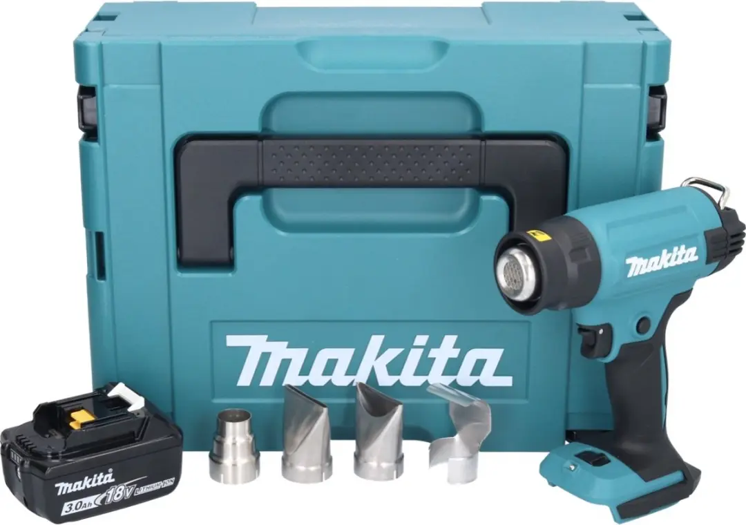 Makita DHG181F1J Accu-Heteluchtpistool 18V 150-550°C - 3,0 Ah - afbeelding 5 van 5