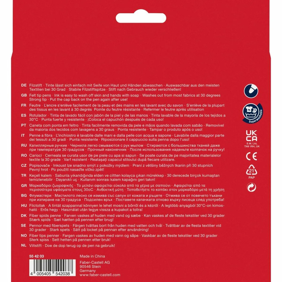 Faber-Castell FC-554203 Viltstiften - 36 Stuks - Multi