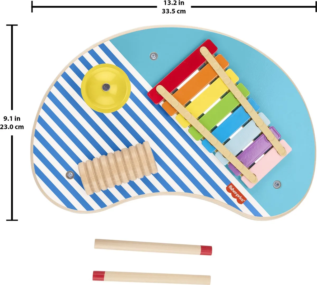 Fisher Price Houten Muziektafel - 3-delig Multicolor
