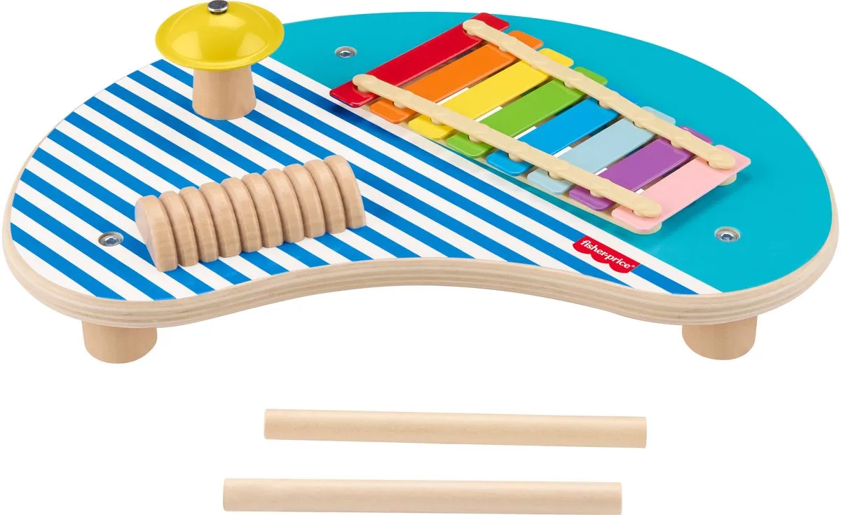 Fisher Price Houten Muziektafel - 3-delig Multicolor - afbeelding 6 van 6