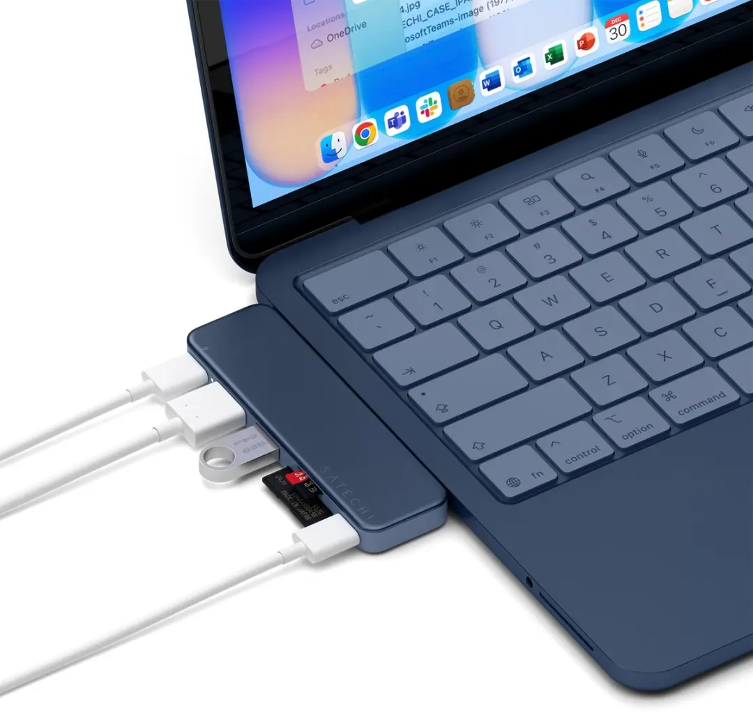 Satechi USB-C Snap Hub ST-HUSNB - HDMI 4K Blauw - afbeelding 6 van 6