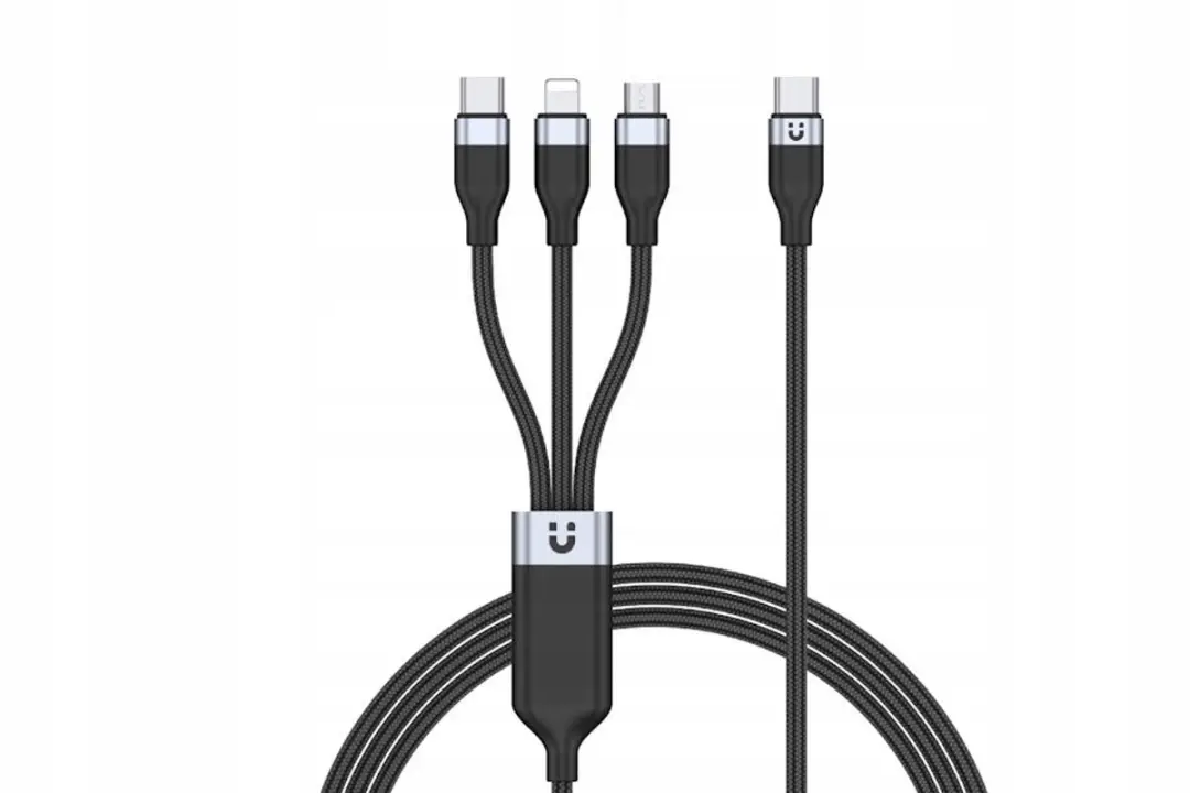 Unitek 3-in-1 USB-C Kabel C14101AGY01-1.5M - 1,5m - Zwart - afbeelding 6 van 6