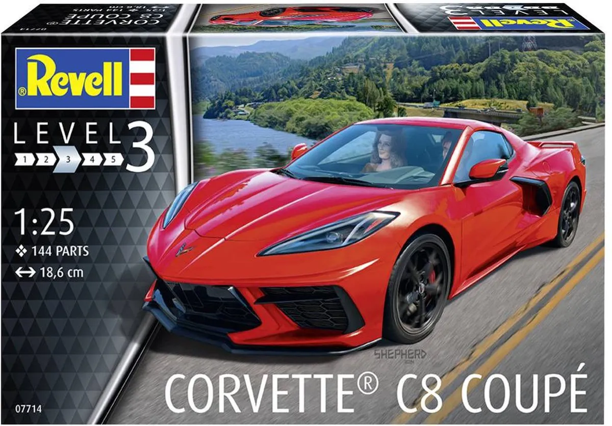Revell 07714 Chevrolet Corvette C8 Coupe Modelbouwpakket - 1:25 - Multi