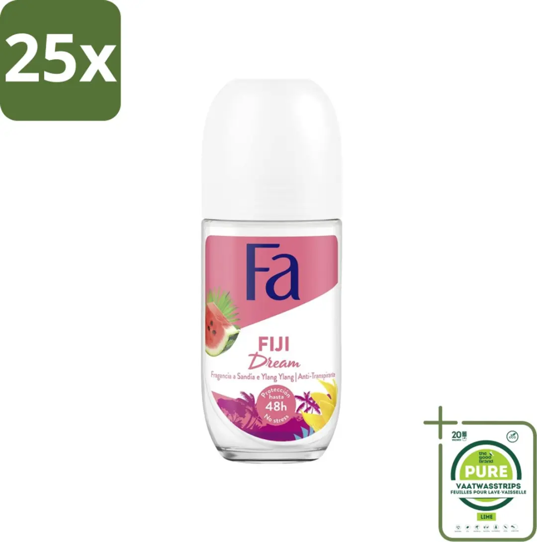Fa Deodorant Roller Fiji Dream Watermeloen & Ylang Ylang 25x50ml