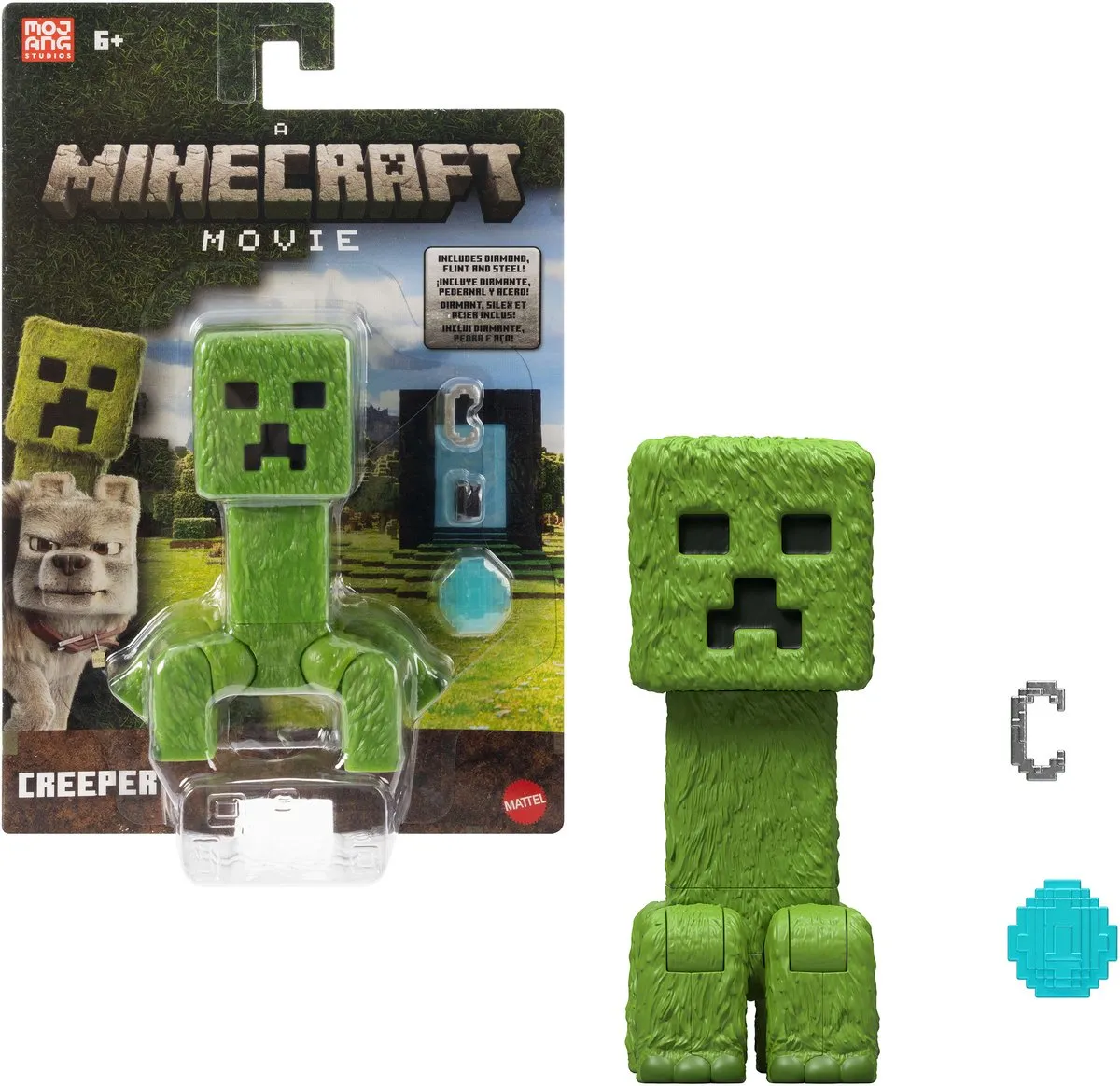 Mattel A Minecraft Movie Creeper Action Figuur 10cm - Multi