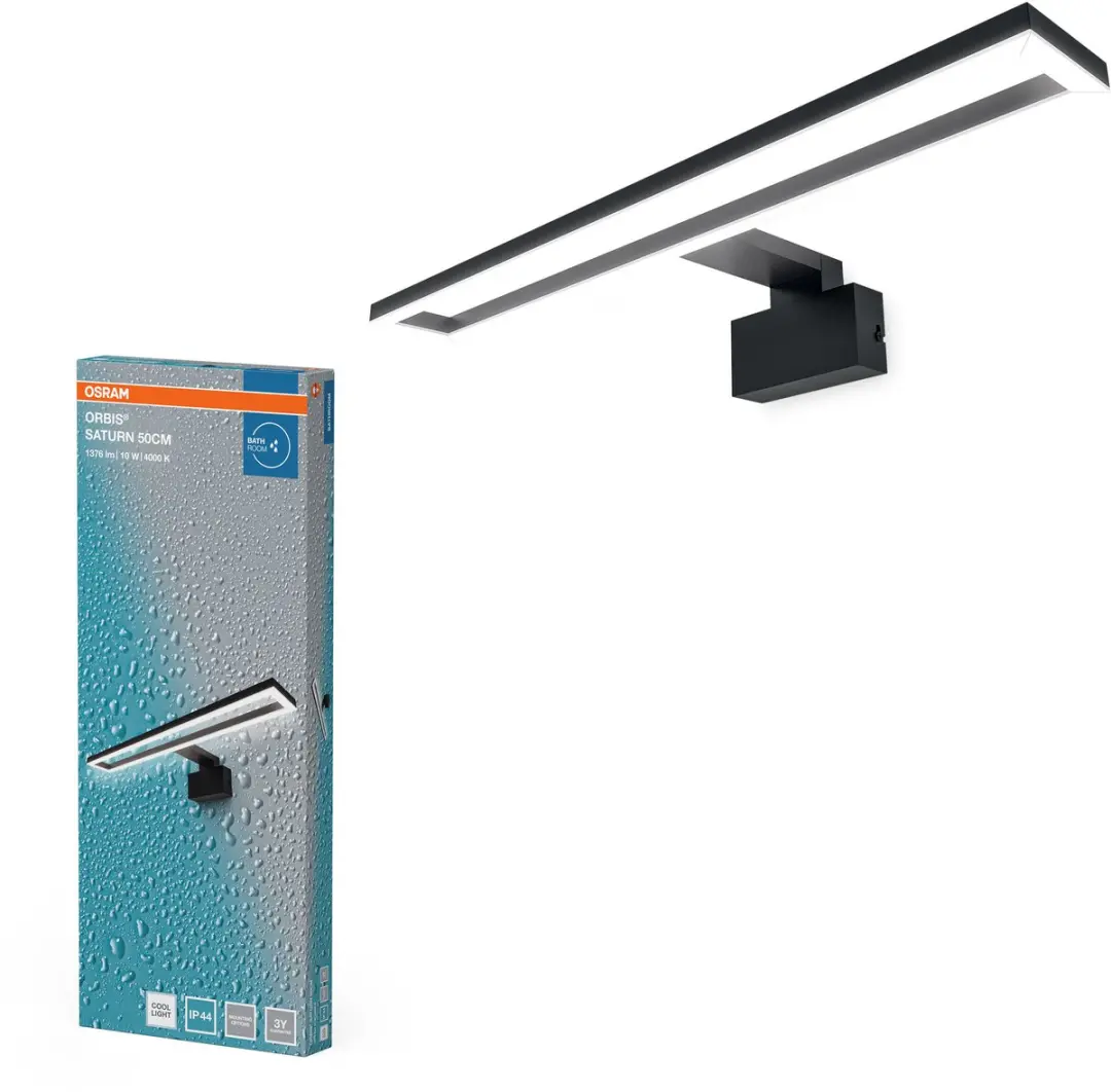 Osram Orbis Saturn 50cm 10W LED - Koel wit 4000K - Zwart - afbeelding 4 van 5