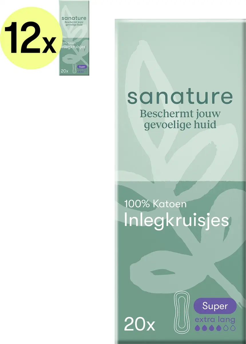 Sanature Super Inlegkruisjes 100% Katoen - 240 Stuks - Groen