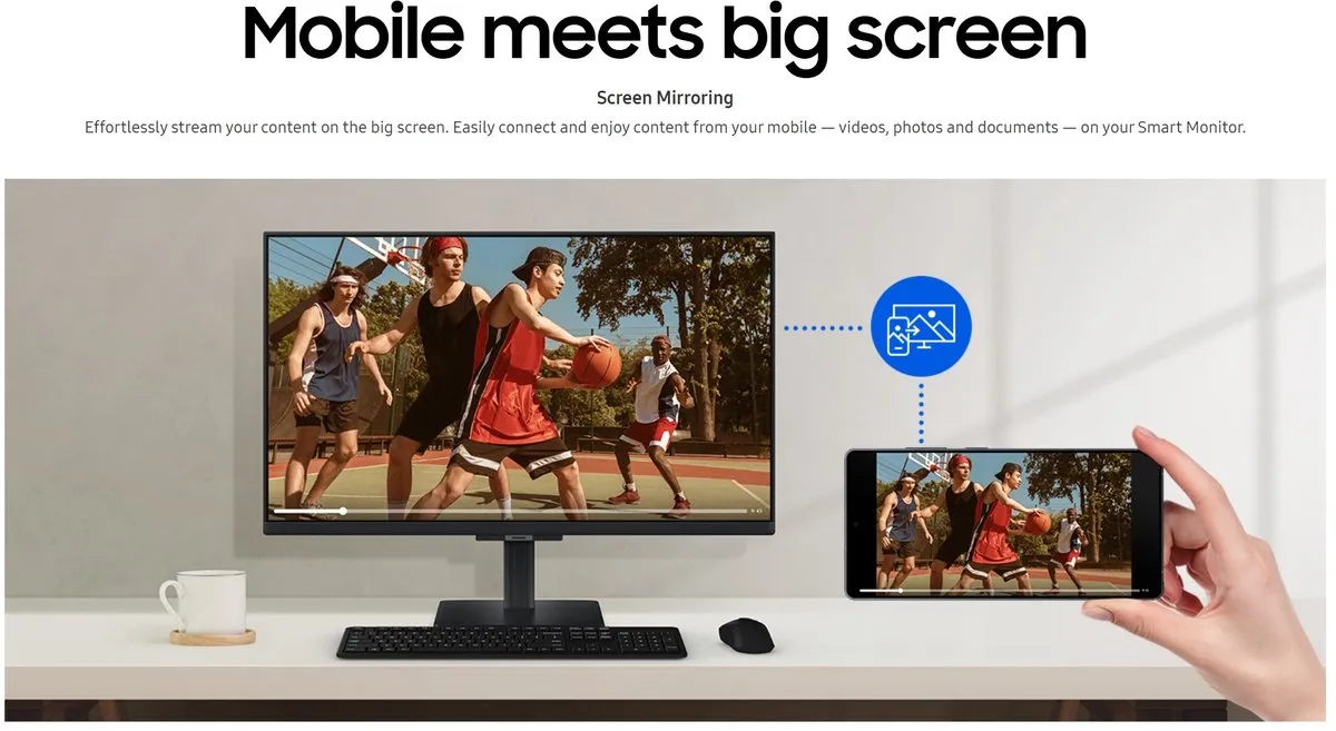 Samsung M5 M50F 27 inch Full HD Smart Monitor - Zwart