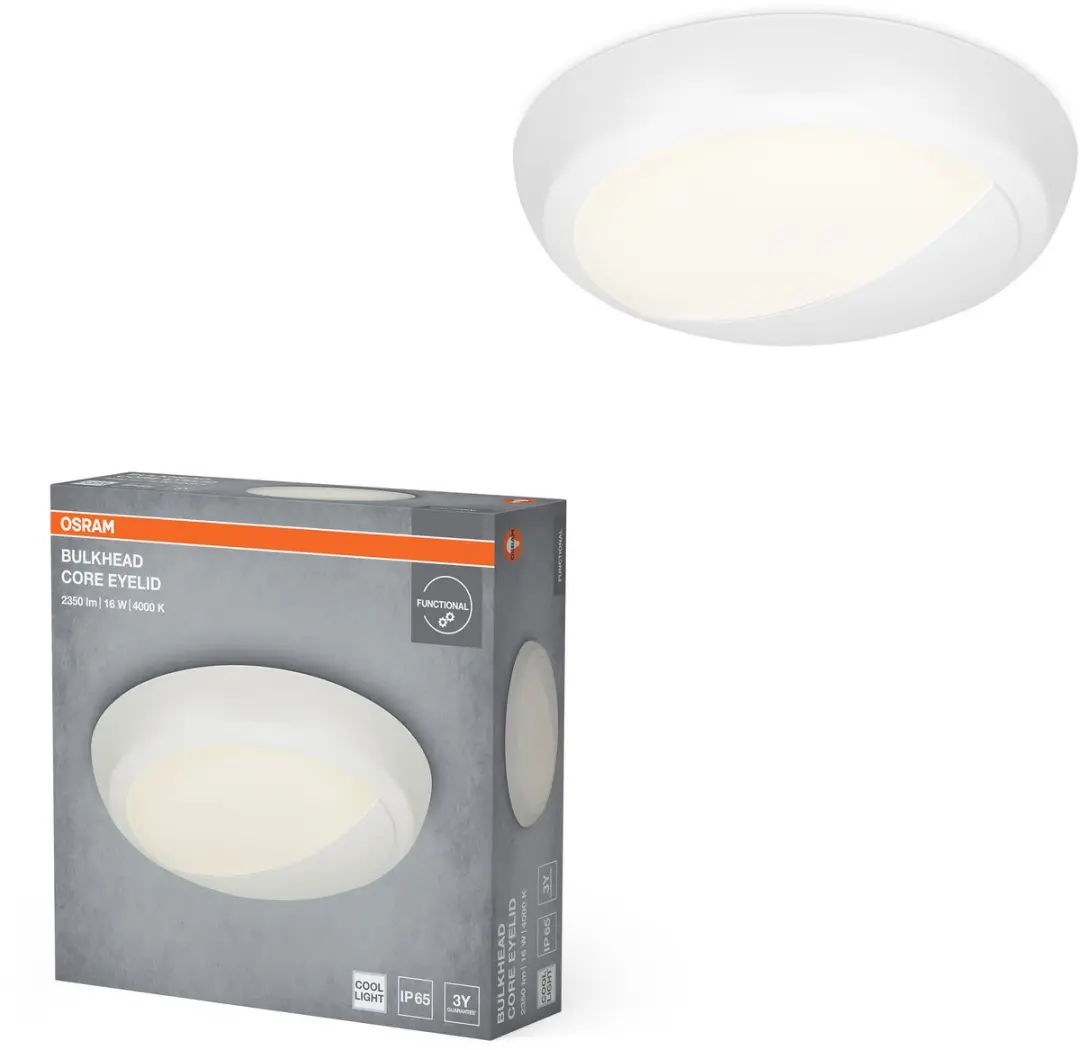 Osram LED Bulkhead Core Eyelid 16W 840 Plafondlamp