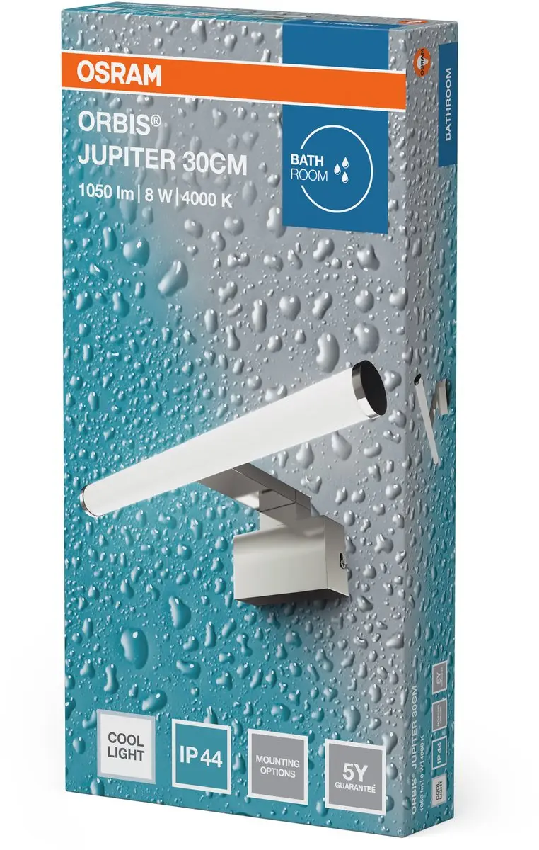 Osram Orbis Jupiter 30cm 8W LED - Chroom - 750lm 4000K - afbeelding 3 van 5