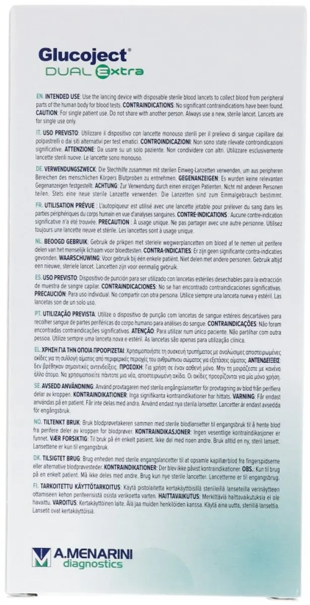 Testjezelf Glucoject Dual Extra Prikpen - Wit