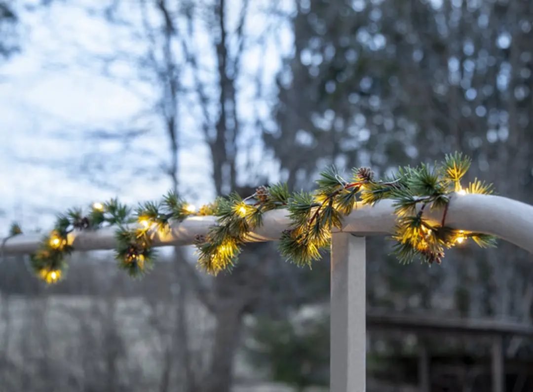 Star Trading LED Dennenkrans Larix - 140cm Warm Wit - Groen