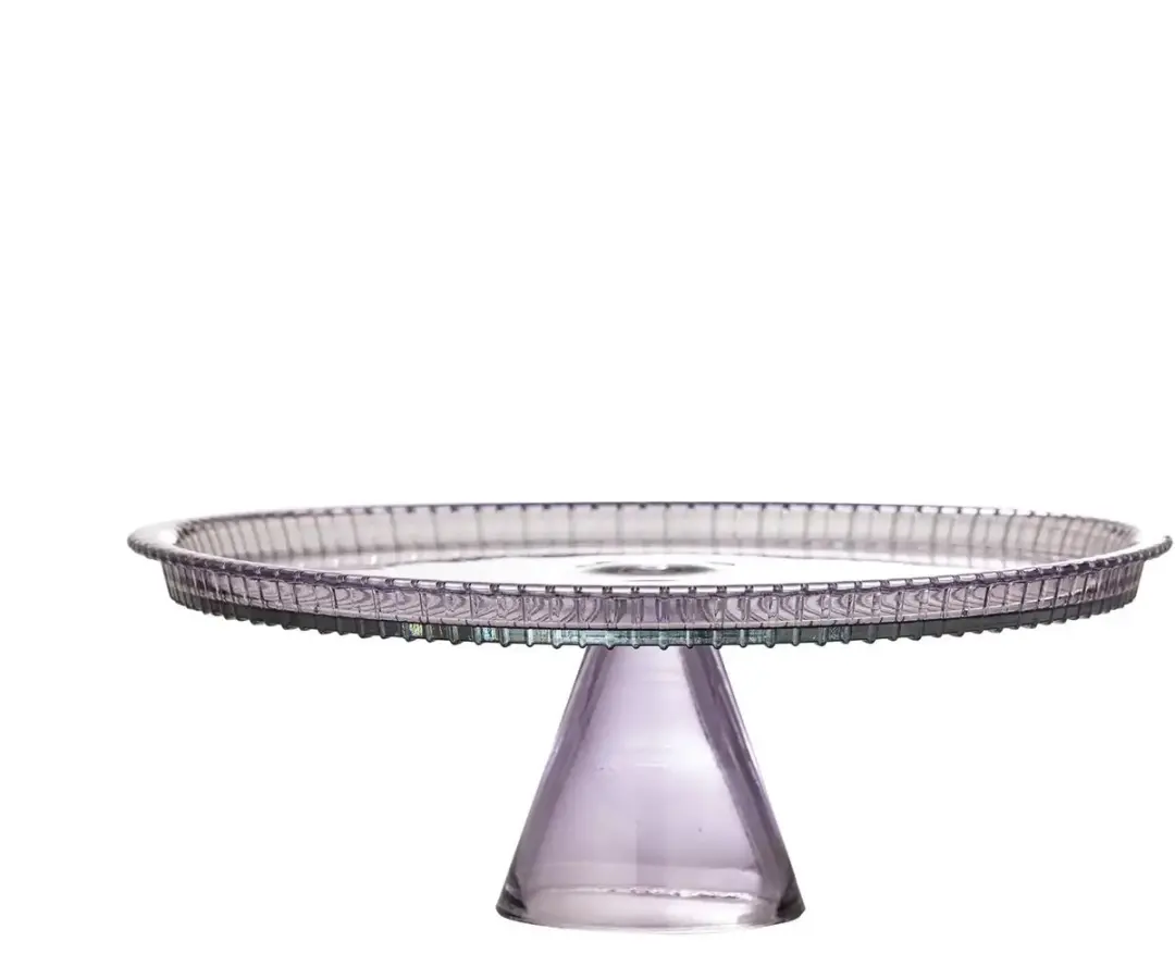 Bloomingville Taartplateau Tayo Glas - 32cm Paars