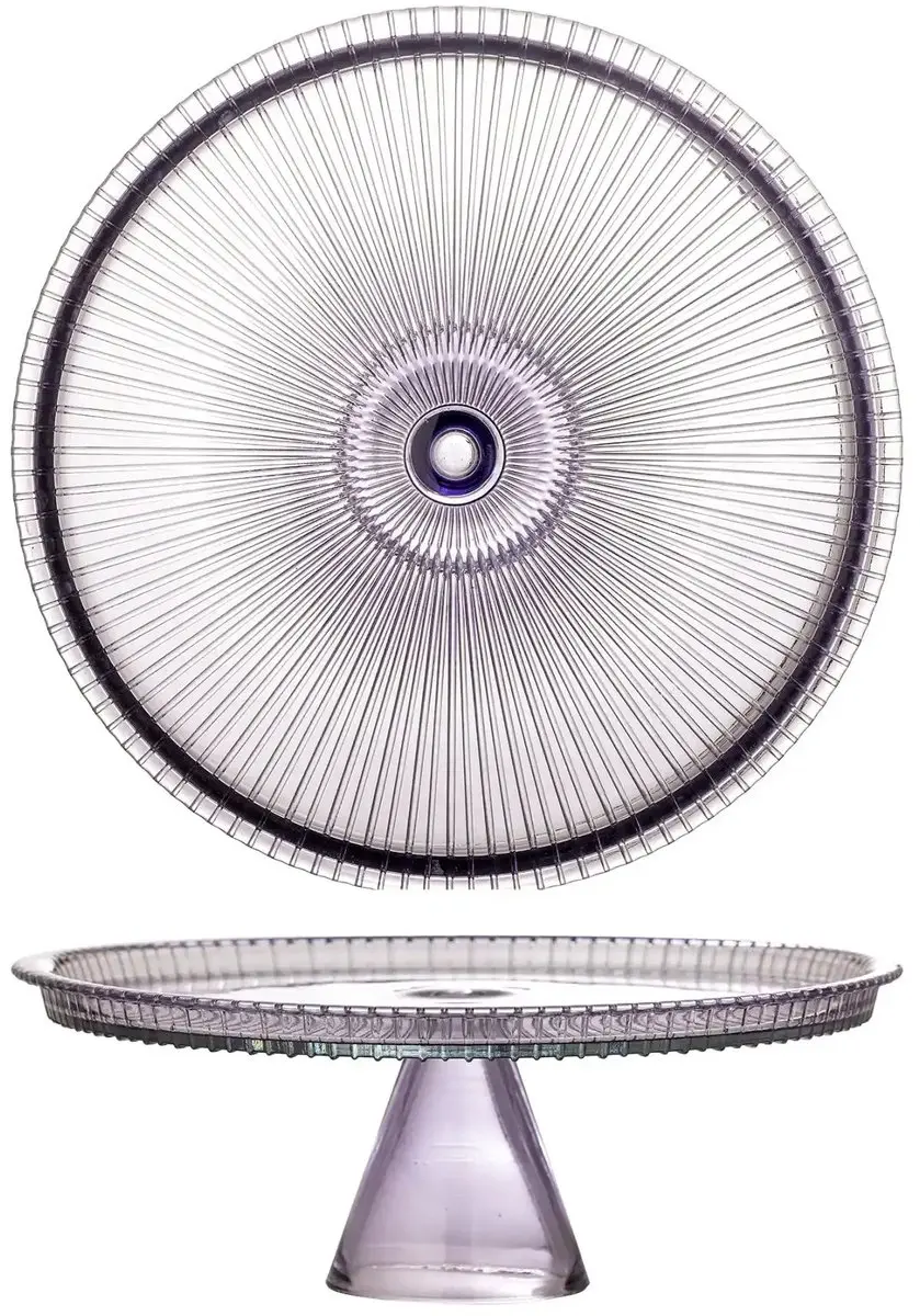 Bloomingville Taartplateau Tayo Glas - 32cm Paars - afbeelding 6 van 6