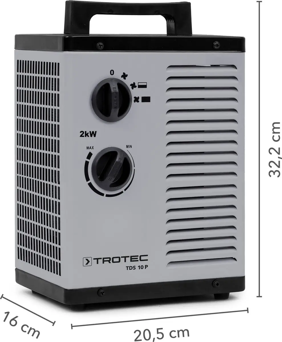Trotec TDS 10 P Keramische Verwarmingspaneel 2000W - Grijs
