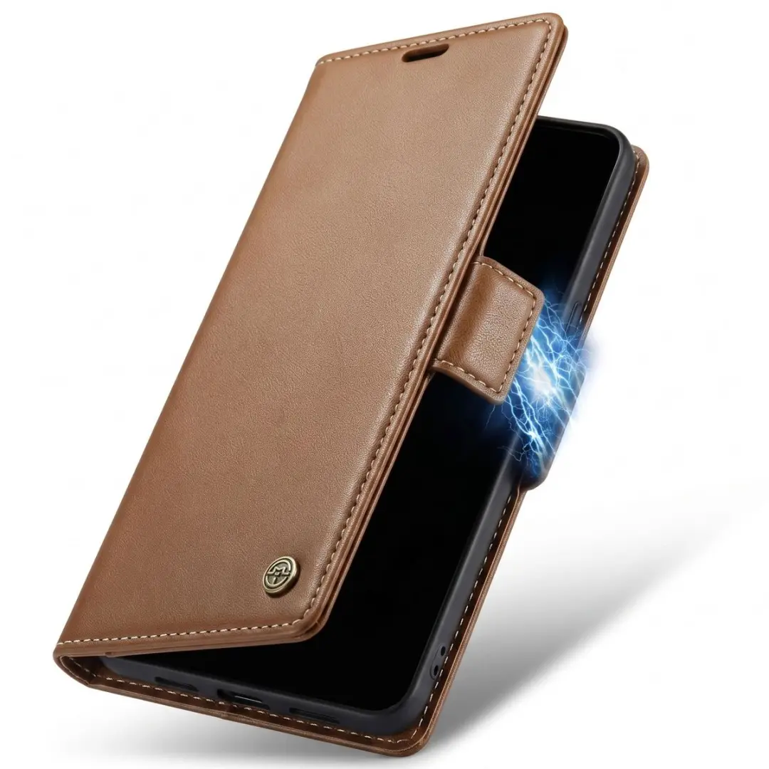 Caseme Wallet Hoesje Google Pixel 10a Anti-RFID - Bruin FOLIO-CASEM-BR-PX10A