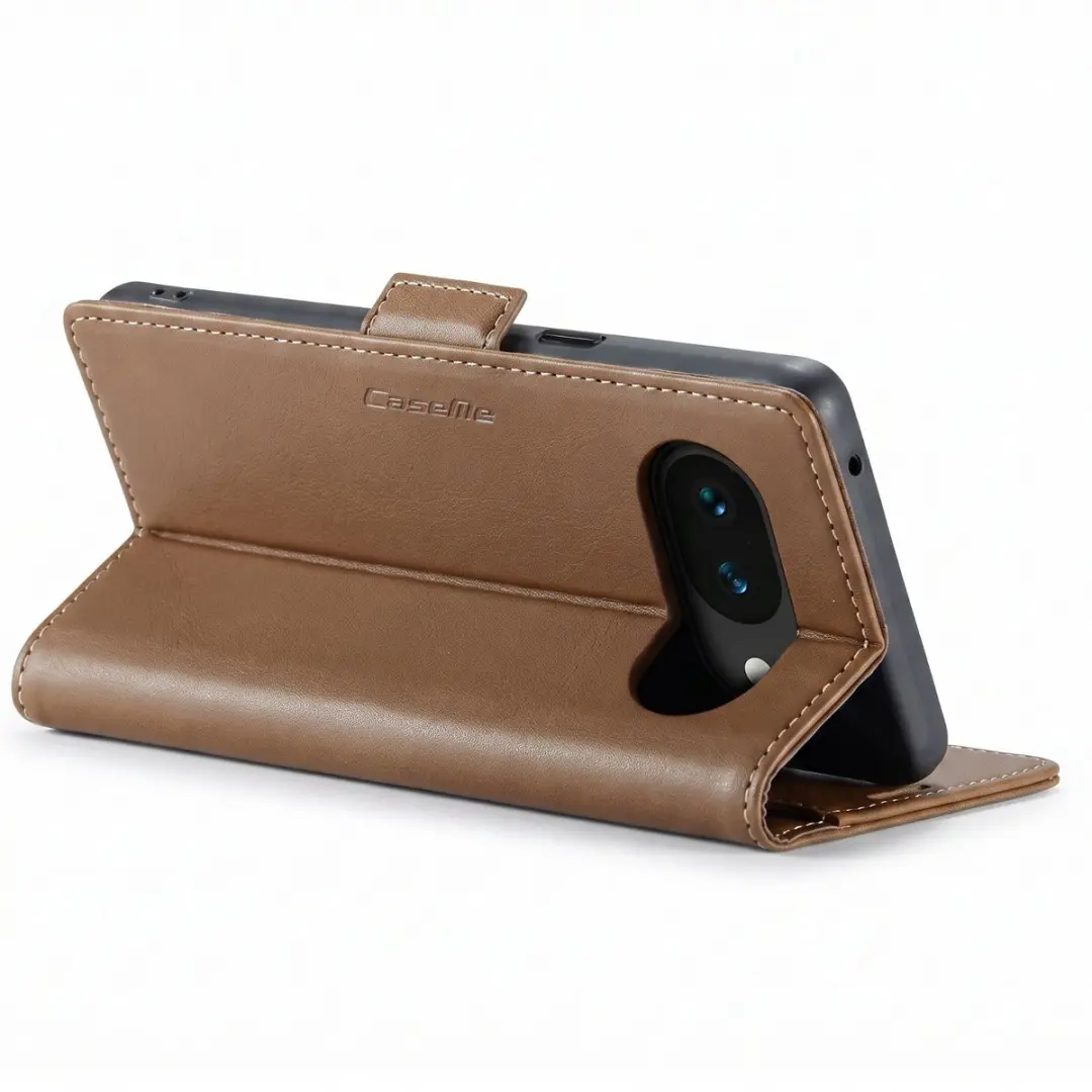 Caseme Wallet Hoesje Google Pixel 10a Anti-RFID - Bruin FOLIO-CASEM-BR-PX10A