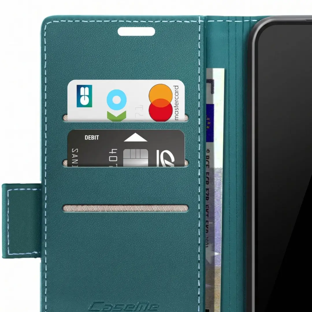 Caseme Wallet Hoesje Google Pixel 10a Anti-RFID Groen FOLIO-CASEM-GN-PX10A