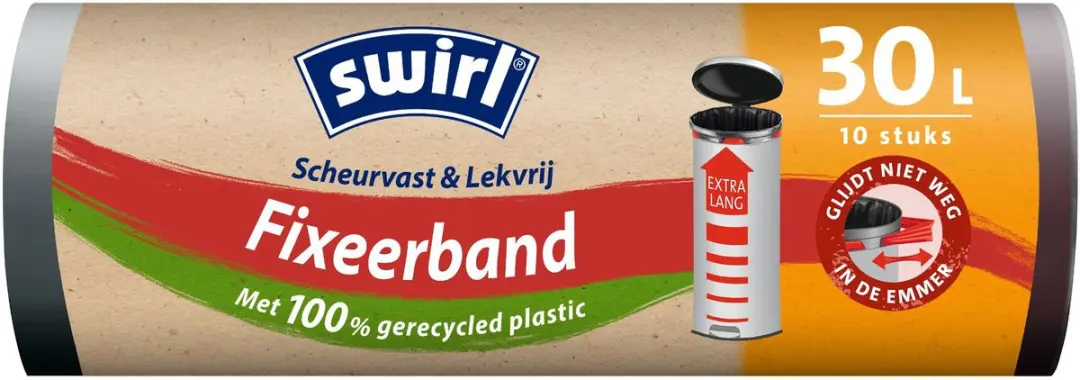 Swirl Afvalzakken XL 30L - 10 Rollen - Zwart
