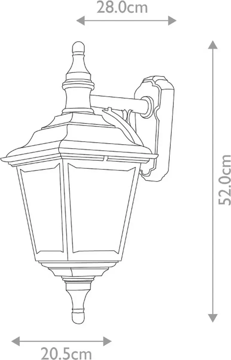 Elstead Lighting Kerry LED Wandlamp E27 60W IP44 - Dimbaar - Zwart