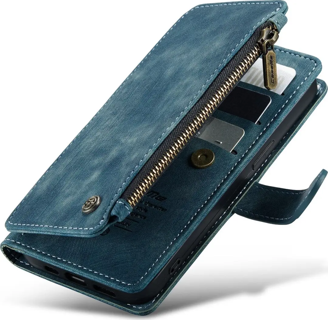 Caseme C30 Bookcase Portemonnee iPhone 13 - 8 Pasjes - Blauw