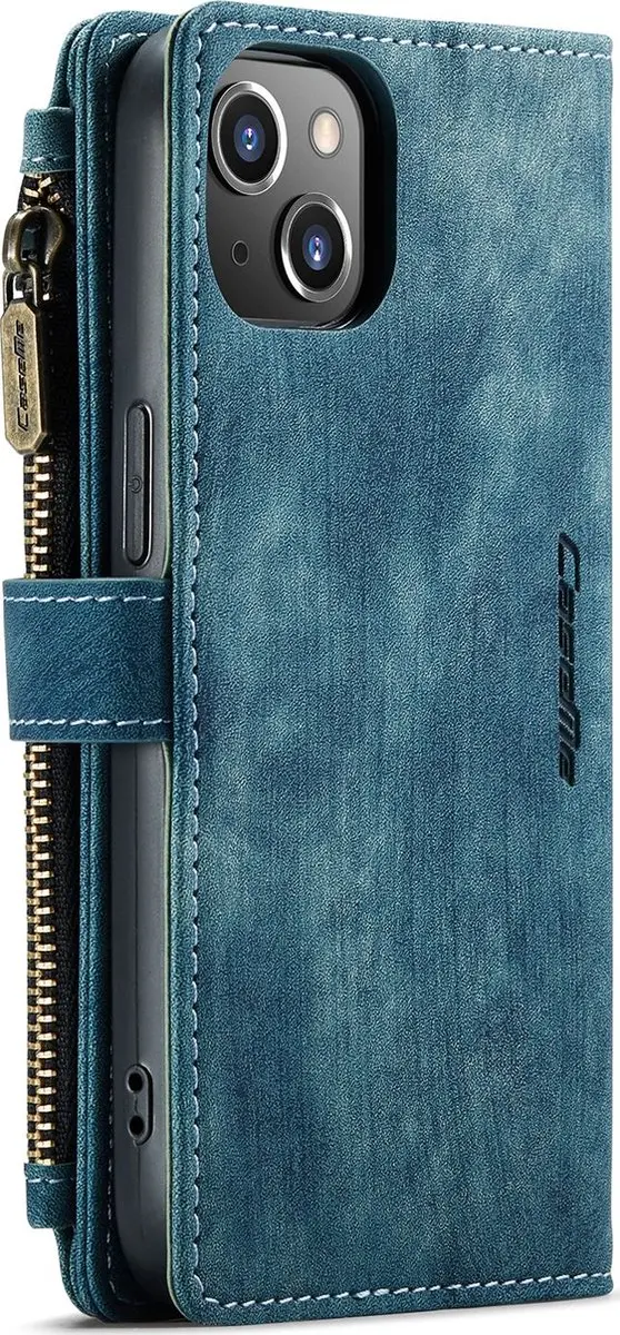 Caseme C30 Bookcase Portemonnee iPhone 13 - 8 Pasjes - Blauw