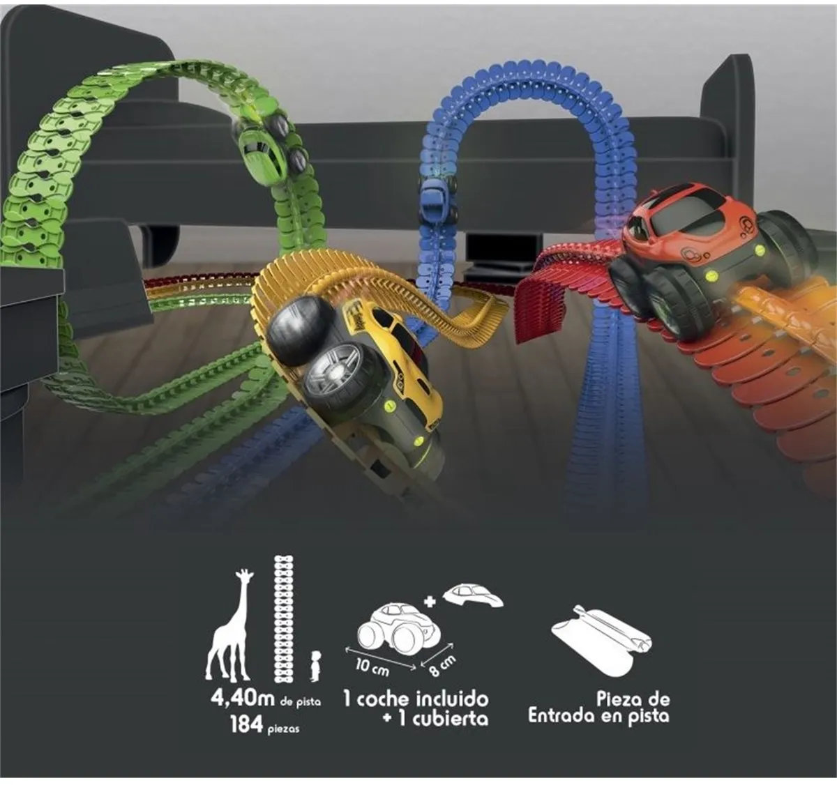 Smoby FleXtreme Discovery Set Racebaan 184-delig - 4.4m - Meerkleurig - afbeelding 6 van 6