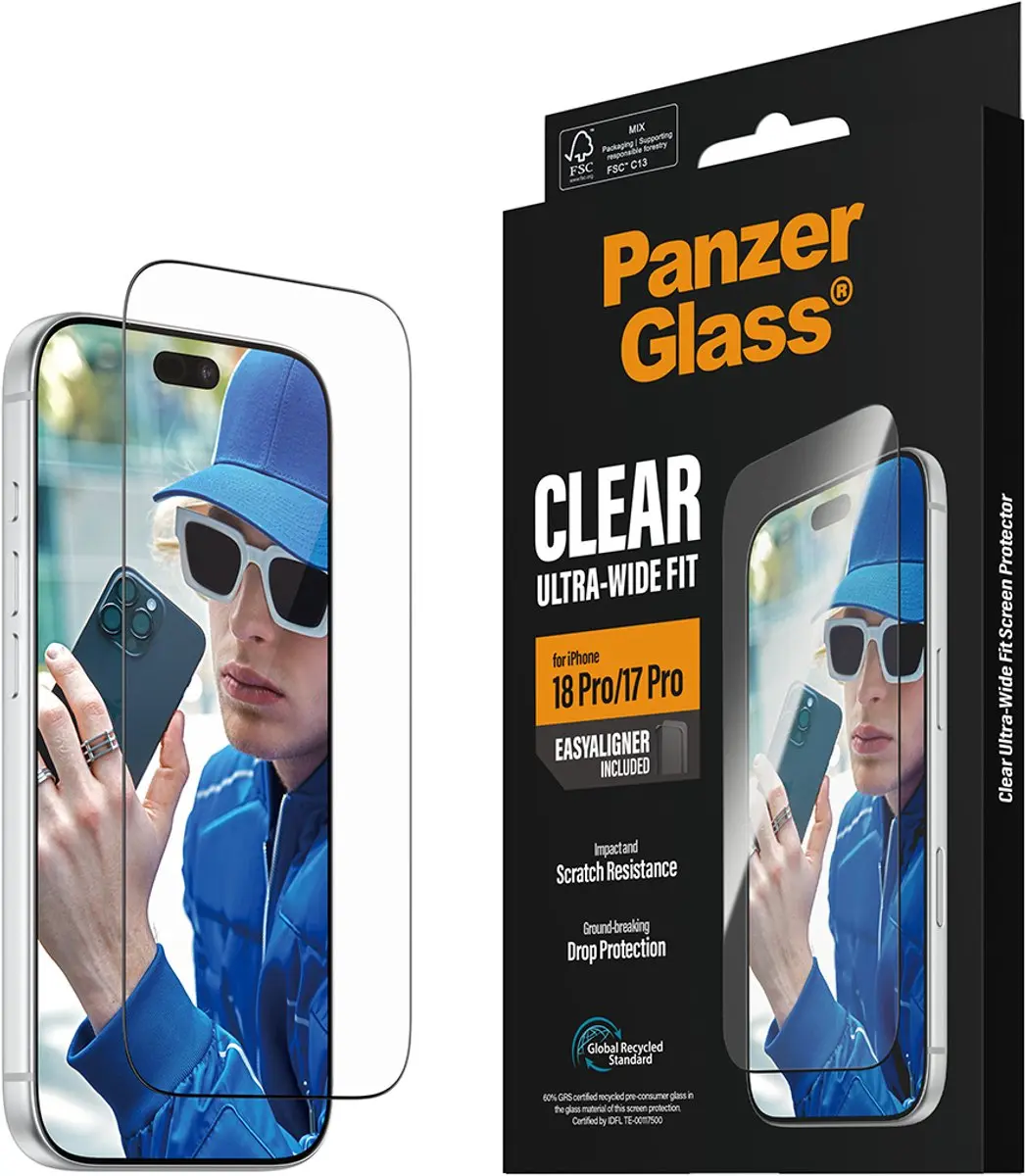 PanzerGlass Ultra Wide Fit iPhone 17 Pro Screenprotector