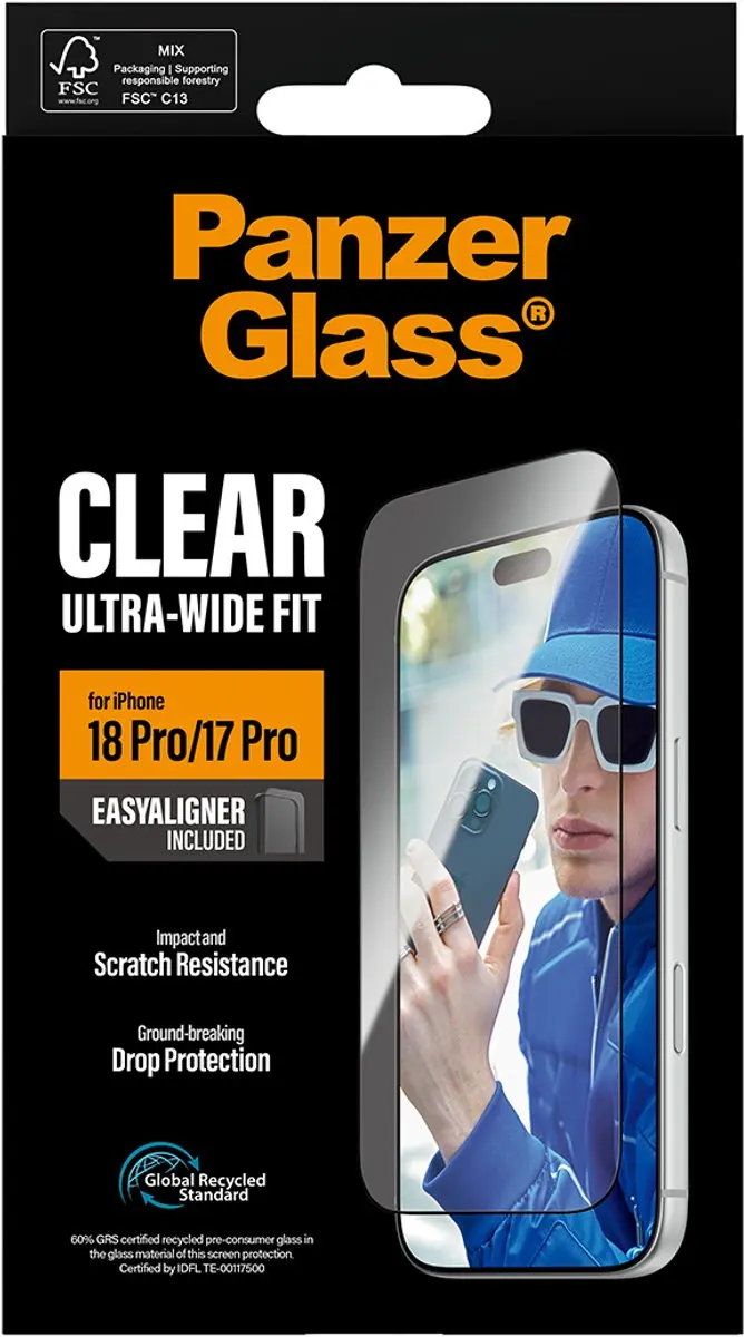 PanzerGlass Ultra Wide Fit iPhone 17 Pro Screenprotector