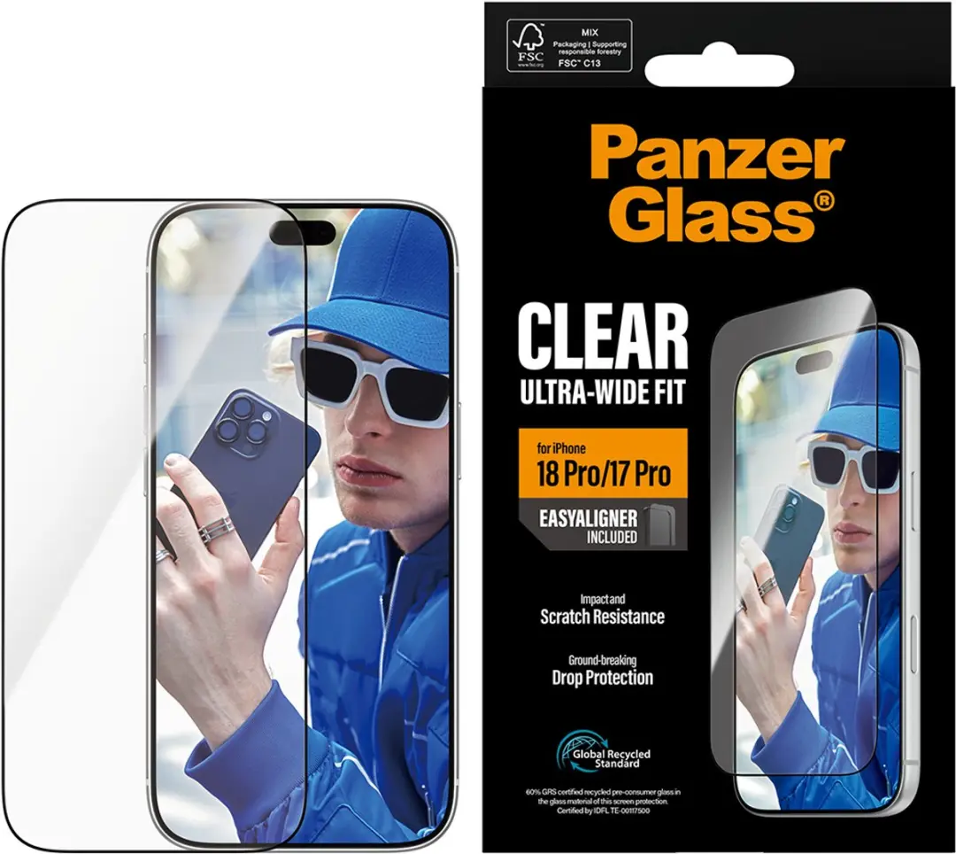PanzerGlass Ultra Wide Fit iPhone 17 Pro Screenprotector