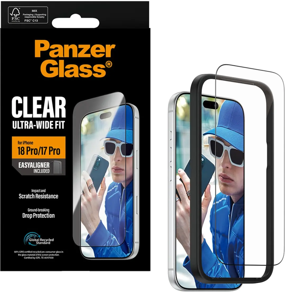 PanzerGlass Ultra Wide Fit iPhone 17 Pro Screenprotector