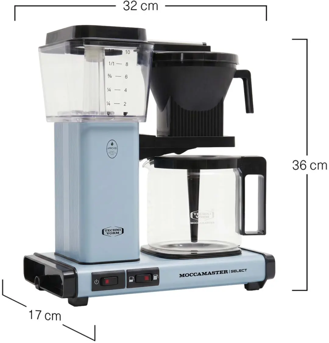 Moccamaster KBG Select Filterkoffiezetapparaat 10 Kopjes - Baby Blue