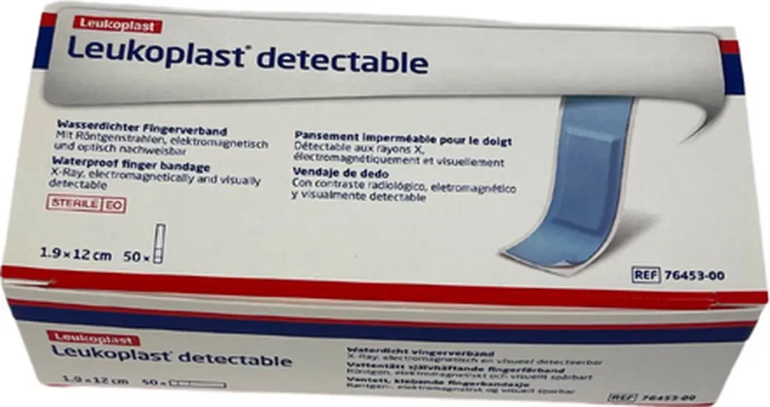 Leukoplast Detecteerbare Pleisters 1,9x12cm - Blauw - 50 Stuks