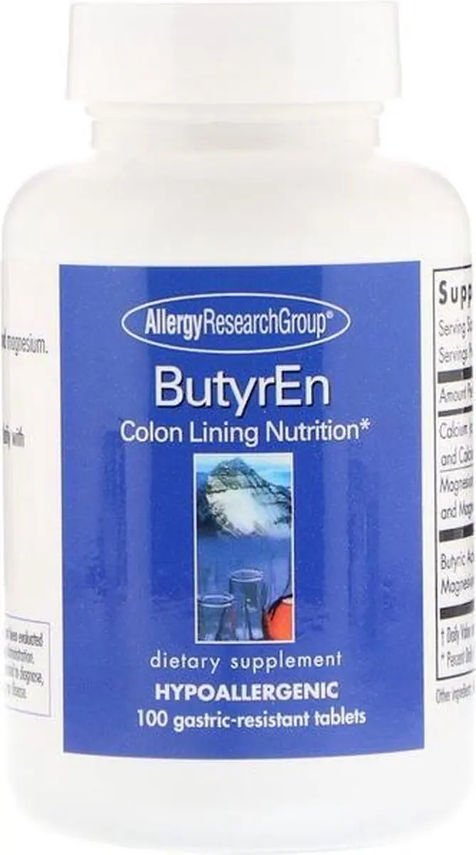 Allergy Research Group ButyrEn 100 Maagsapresistente Tabletten
